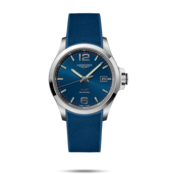 Longines Conquest V.H.P. 43 Stainless Steel / Blue / Rubber
