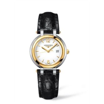 Longines PrimaLuna Quartz 30 Stainless Steel / Yellow Gold / White