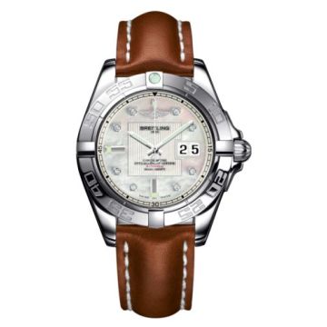 Breitling Galactic 41 Stainless Steel / Pearl Diamond / Calf