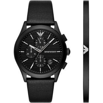 Emporio Armani Paolo Chronograph Set Black