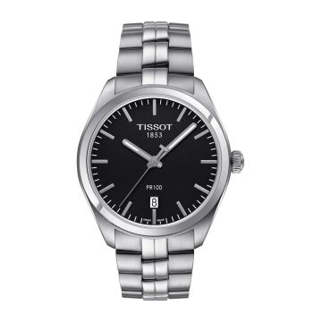 Tissot PR 100 Quartz 39 Stainless Steel / Black / Bracelet
