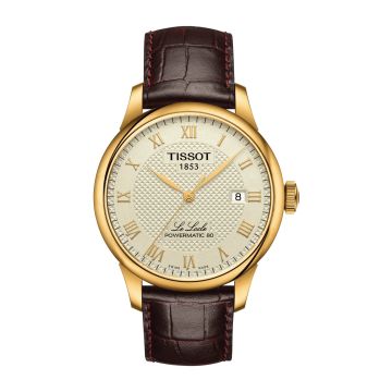 Tissot Le Locle Powermatic 80 39.3 Yellow Gold PVD / Ivory / Strap