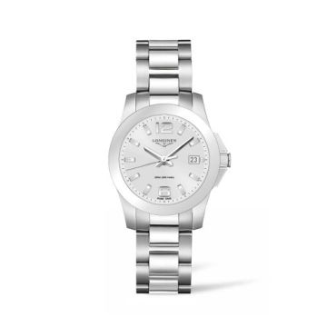 Longines Conquest Quartz 34 Stainless Steel / Silver