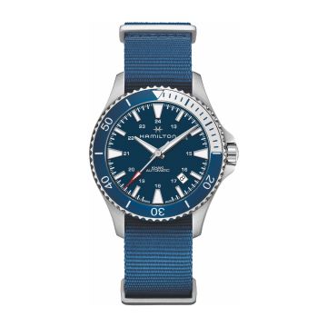 Hamilton Khaki Navy Scuba Auto Stainless Steel / Blue / NATO