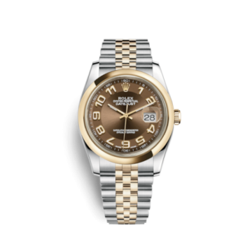 Rolex Datejust 36 Rolesor Yellow Domed / Jubilee / Bronze Arabic