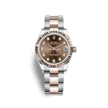 Rolex Datejust 31 Stainless Steel/ Rose Gold / Fluted / Chocolate - Diamond / Oyster
