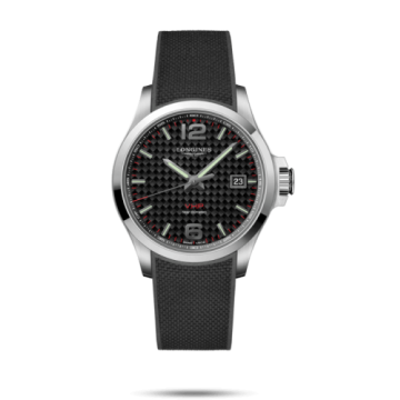 Longines Conquest V.H.P. 43 Stainless Steel / Carbon / Rubber