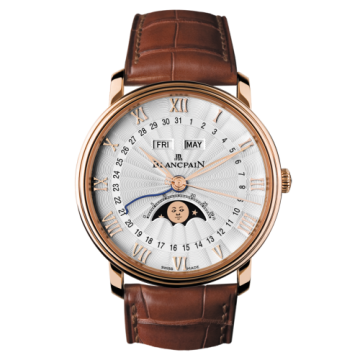 Blancpain Villeret Quantième Complet Demi-Savonette Red Gold / Opalin