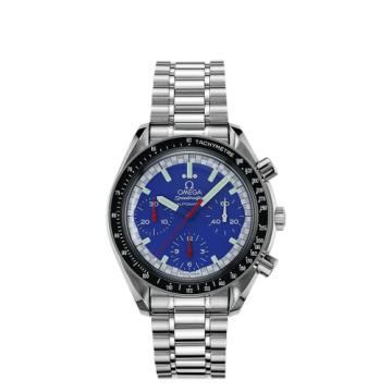Omega Speedmaster Reduced Stainless Steel / Blue / Bracelet / Schumacher