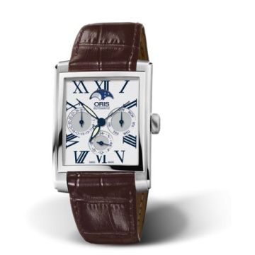 Oris Rectangular Complication Stainless Steel / Silver - Roman