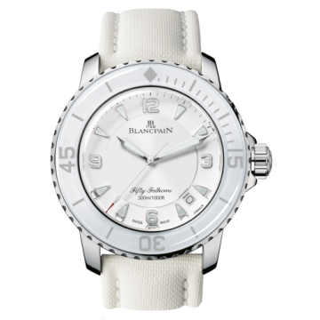 Blancpain Fifty Fathoms Automatique Stainless Steel / White / White Canvas