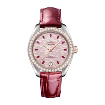 Omega Seamaster Aqua Terra 150M Master Chronometer 34 Stainless Steel / Sedna Gold / Pink - Ruby / Alligator