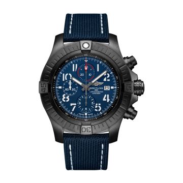 Breitling Avenger Chronograph 48 Night Mission / Blue / Military / Pin
