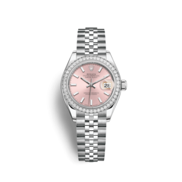 Rolex Lady-Datejust 28 Stainless Steel / Diamond / Pink / Jubilee