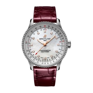 Breitling Navitimer 1 35 Automatic Stainless Steel / MOP / Croco / Folding