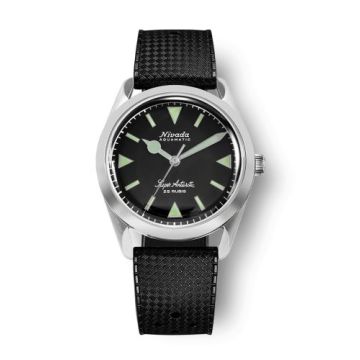 Nivada Grenchen Super Antarctic Black - Green Luminova / Stainless Steel / Tropic