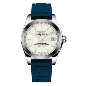 Breitling Galactic 36 Stainless Steel / SleekT / Pearl / Rubber