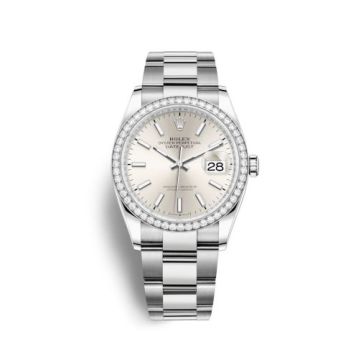 Rolex Datejust 36 Stainless Steel / Diamond / Silver / Oyster