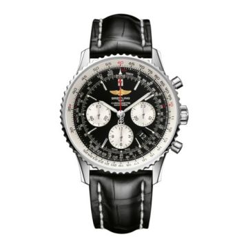 Breitling Navitimer 01 43 Stainless Steel / Black / Alligator / Pin
