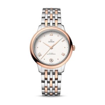 Omega De Ville Master Chronometer 34 Stainless Steel - Sedna Gold / White / Bracelet