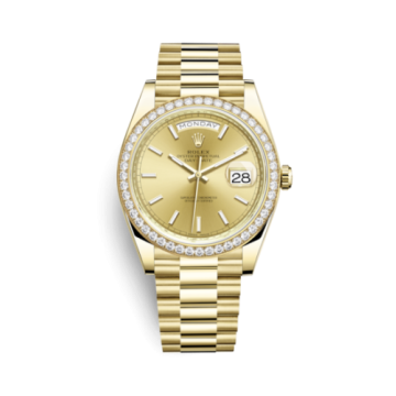 Rolex Day-Date 40 Yellow Gold / Diamond / Champagne