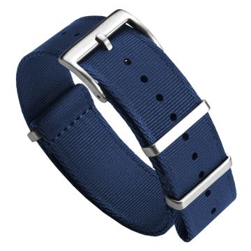 WatchGecko Signature Military Nylon Watch Strap - Blue - 18mm