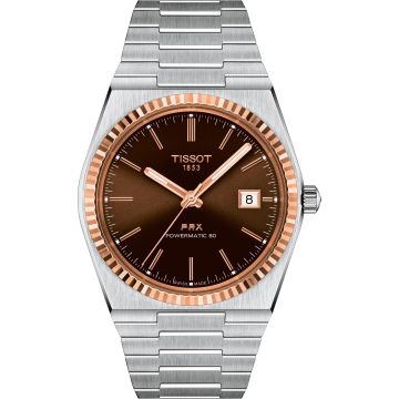 Tissot PRX Powermatic 80 Stainless Steel - Rose Gold / Brown