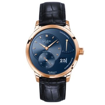 Glashütte Original PanoReserve Red Gold / Blue / Alligator - Folding