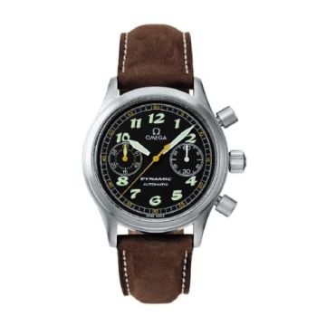 Omega Dynamic III Chronograph Stainless Steel / Black / Brown Calf