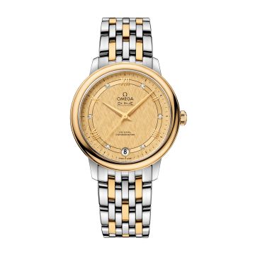 Omega De Ville Prestige Co-Axial 32.7 Stainless Steel / Yellow Gold / Vintage Champagne Silk / Bracelet