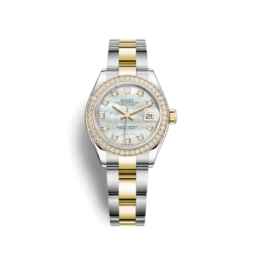 Rolex Lady-Datejust 28 Rolesor Yellow Diamond / Oyster / MOP