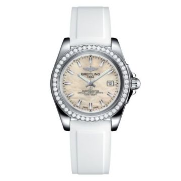 Breitling Galactic 32 Sleek Edition Stainless Steel / Diamond / Pearl / Rubber