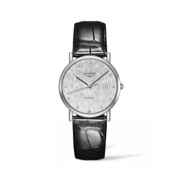 Longines Elegant Collection 34.5 Automatic Stainless Steel / Silver / Strap