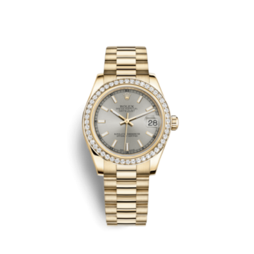 Rolex Datejust 31 Yellow Gold Diamond / President / Silver