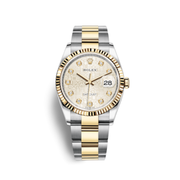 Rolex Datejust 36 Stainless Steel / Yellow Gold / Fluted / Silver Computer / Oyster
