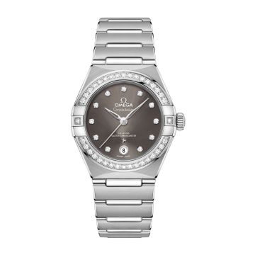 Omega Constellation Manhattan 29 Co-Axial Master Chronometer Stainless Steel / Grey Diamond / Diamond
