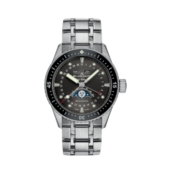 Blancpain Fifty Fathoms Bathygraphe Quantième Complet Black / Grey / Stainless Steel