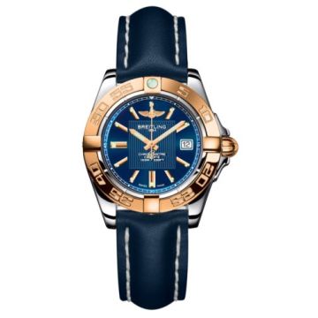 Breitling Galactic 32 Stainless Steel / Rose Gold / Metallica Blue / Calf