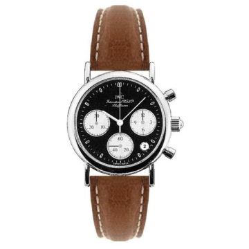 IWC Schaffhausen Portofino Lady Chronograph MecaQuartz Stainless Steel / Black / Calf