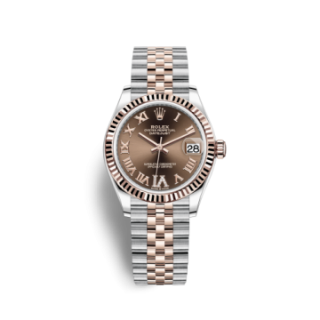 Rolex Datejust 31 Stainless Steel/ Rose Gold / Fluted / Chocolate - Roman / Jubilee