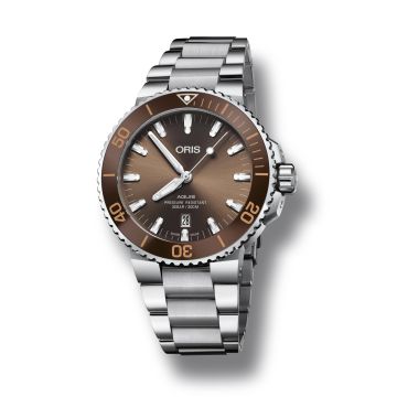 Oris Aquis Date 43.5 Stainless Steel / Brown / Bracelet