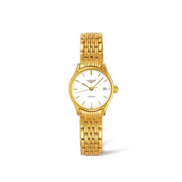 Longines Lyre 25 Automatic PVD Gold / White / Bracelet