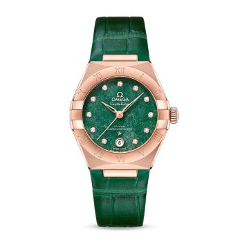 Omega Constellation Manhattan 29 Co-Axial Master Chronometer Sedna Gold / Green Aventurine