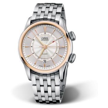 Oris Artelier Alarm Stainless Steel - Rose Gold / Silver / Bracelet