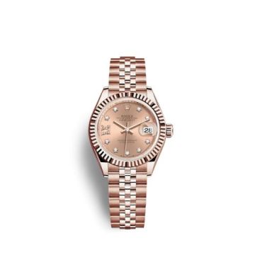 Rolex Lady-Datejust 28 Rose Gold / Fluted / Rose - Diamond / Jubilee