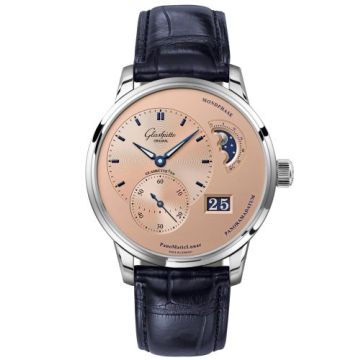 Glashütte Original PanoMatic Lunar Stainless Steel / Rose / Alligator / Folding