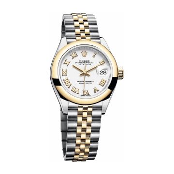 Rolex Lady-Datejust 28 Yellow Gold / Diamond / Paved - Roman / President