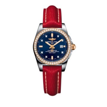 Breitling Galactic 29 Stainless Steel / Rose Gold / Diamond / Horizon Blue Diamond / Sahara