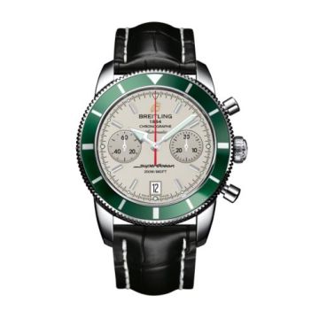 Breitling Superocean Heritage 44 Chronograph Stainless Steel / Green / Silver / Croco