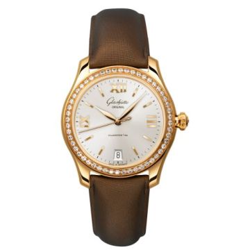 Glashütte Original Lady Serenade Rose Gold / Diamond / Silver / Calf - Folding